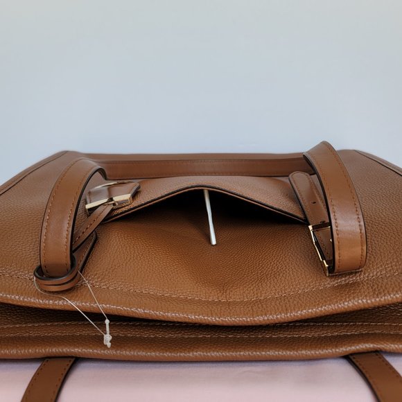 MICHAEL KORS Darien Pebbled Leather Medium Tote w Front Slip Pocket-🎈⭐ - Picture 8 of 16